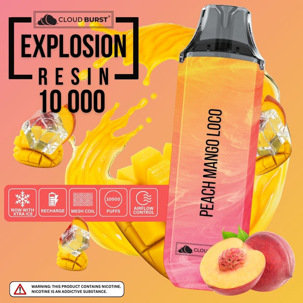 Cloud Burst 10000 Puff - Mango Peach Loco