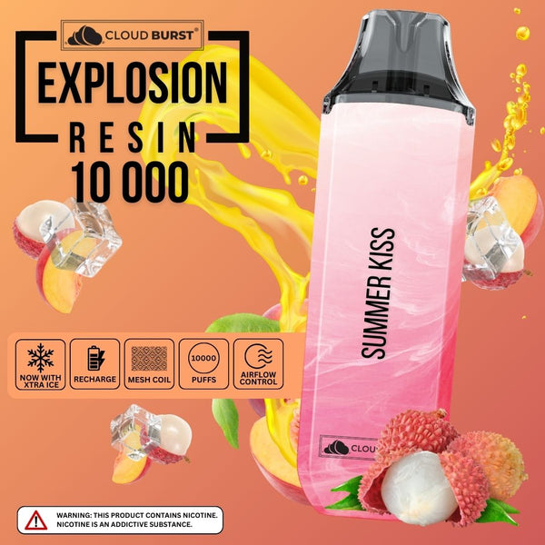 Cloud Burst 10000 Puff - Summer Kiss (Peach Lychee)