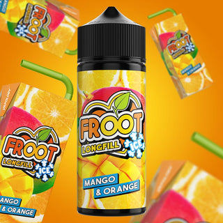 Vapology Flavour Shot- Mango & Orange Froot Ice 120ml Long Fill