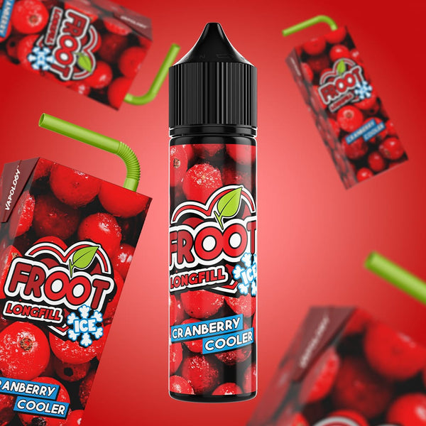 Vapology Salts/MTL Flavour Shot - Cranberry Cooler Froot Ice  60ml Long Fill