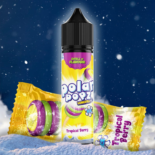 Polar Popz  Salts/MTL Flavour Shot - Tropical Berry Ice 60ml Long Fill