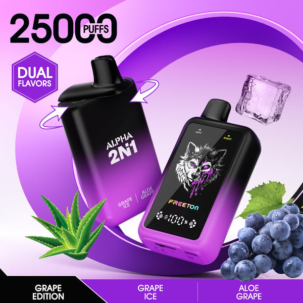 Freeton Alpha 2in1 25k - Grape Ice + Aloe Grape