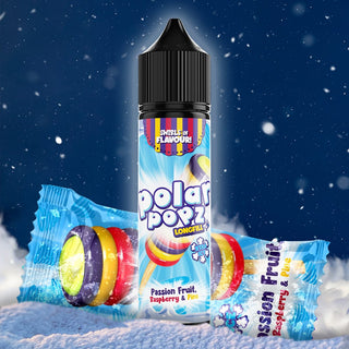 Polar Popz Salts/MTL Flavour Shot - Passion Fruit, Raspberry & Pine Xtra Icy 60ml Long Fill