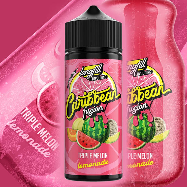 Caribbean Fusion Flavour Shot- Triple Melon Lemonade 120ml Long Fill