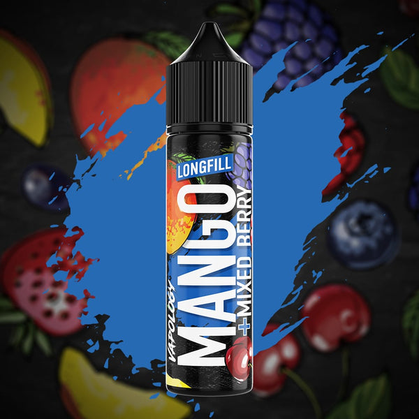 Vapology Salts/MTL Flavour Shot - Mango Mixed Berry  60ml Long Fill