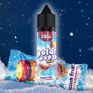 Polar Popz Salts/MTL Flavour Shot - Passion Fruit, Mango & Strawberry Xtra Icy 60ml Long Fill